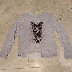 Long sleeve shirt with butterflies